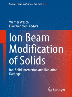 cover image of Ion Beam Modification of Solids